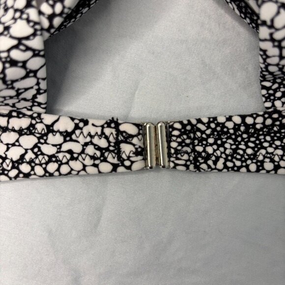 REE BEES Bikini Top Sz Med Black White Pebble Wide Straps Push Up NWT Underwire - Picture 4 of 9